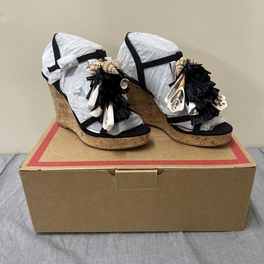 NEW Charles David Women's La Jolla Wedge Black 6M Free Ship Benefits Charity